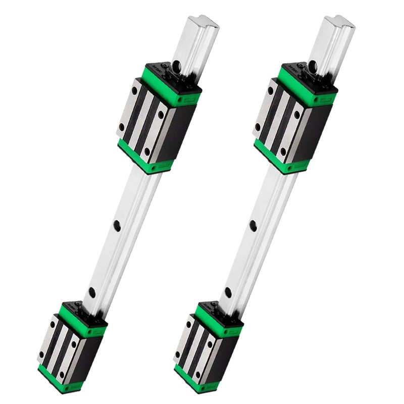iMetrx HGR20 Linear Guide Rail Kit - 2 Pcs 200mm Rails + 4 Pcs HGH20CA Bearing Blocks High Precision, Anti-Rust for 3D Printers, CNC Routers, Lathes & DIY Automated Machines - Image 1